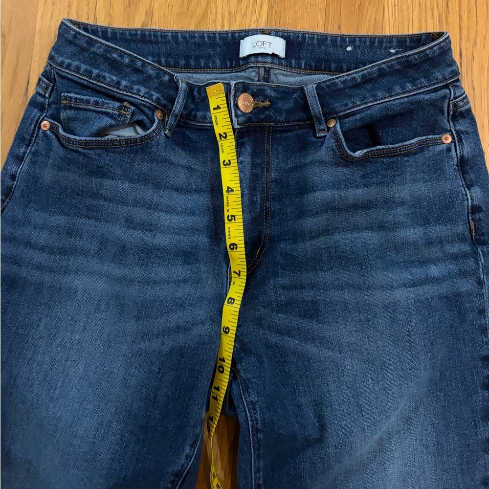 LOFT Outlet Curvy Demi Boot Jeans Size 10 Raw Hem - Picture 12 of 15